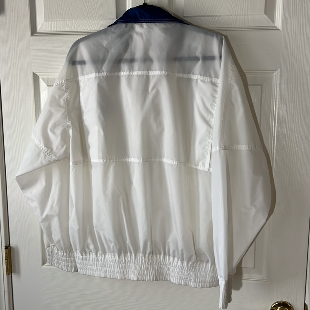 VINTAGE Haband! Ford‎ Automotive V8 Club Nylon Windbreaker Jacket White, Sz L - Picture 2 of 9